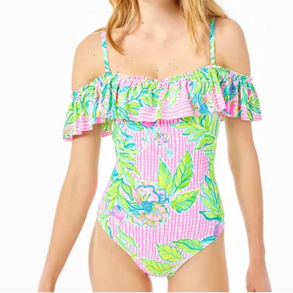 Lilly Pulitzer Fiesta One Piece Swimsuit NWT Sz 8